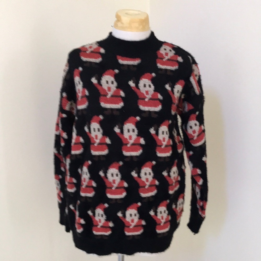 NEW! C+D+M size S fuzzy holiday sweater